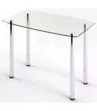 Glass dining table D-05-0 with tempered glass and chrome legs order